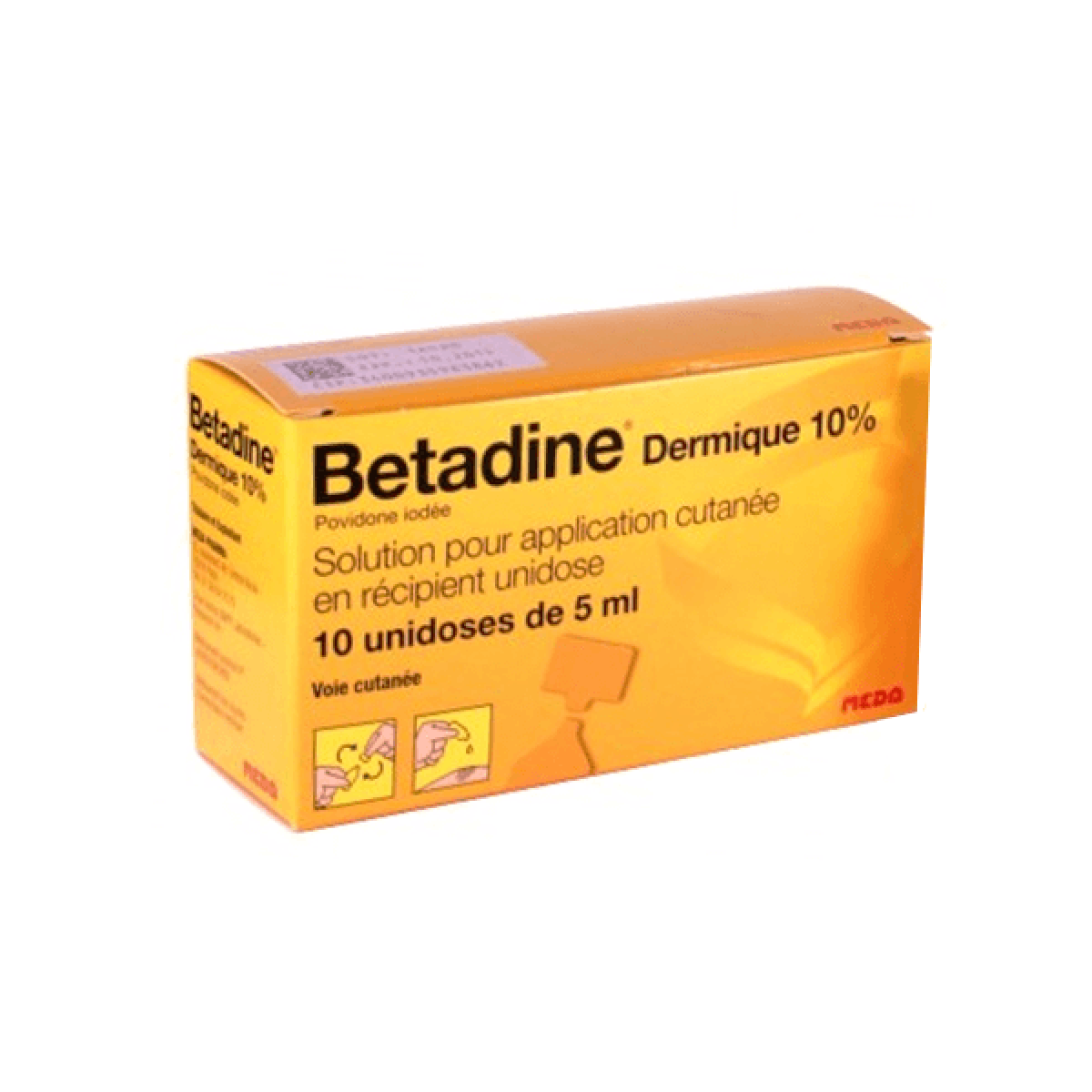 MEDA PHARMA Betadine 10 solution vaginale boîte de 10 récipients