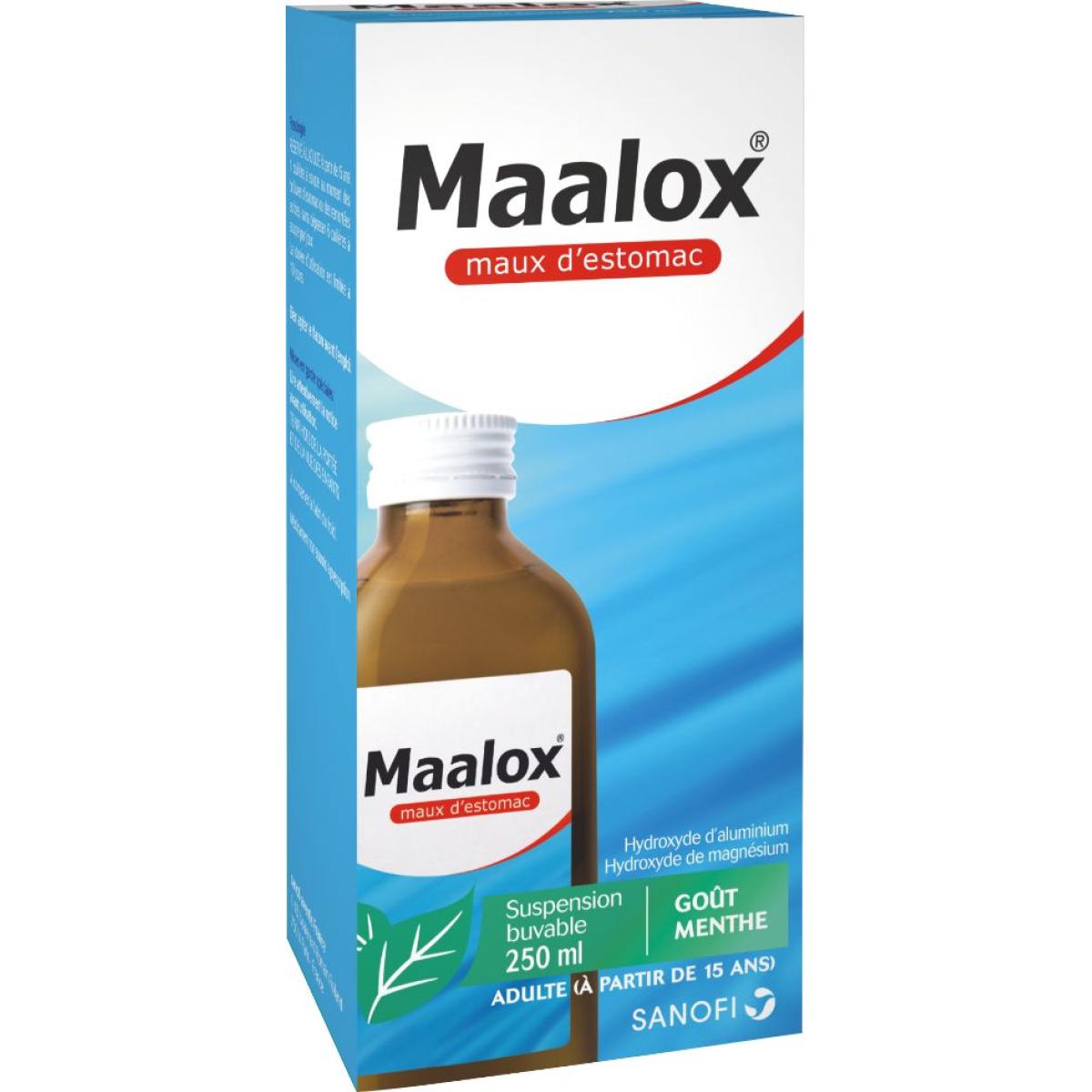 SANOFI Maalox Maux D Estomac Menthe Suspension Buvable En Flacon 250ml