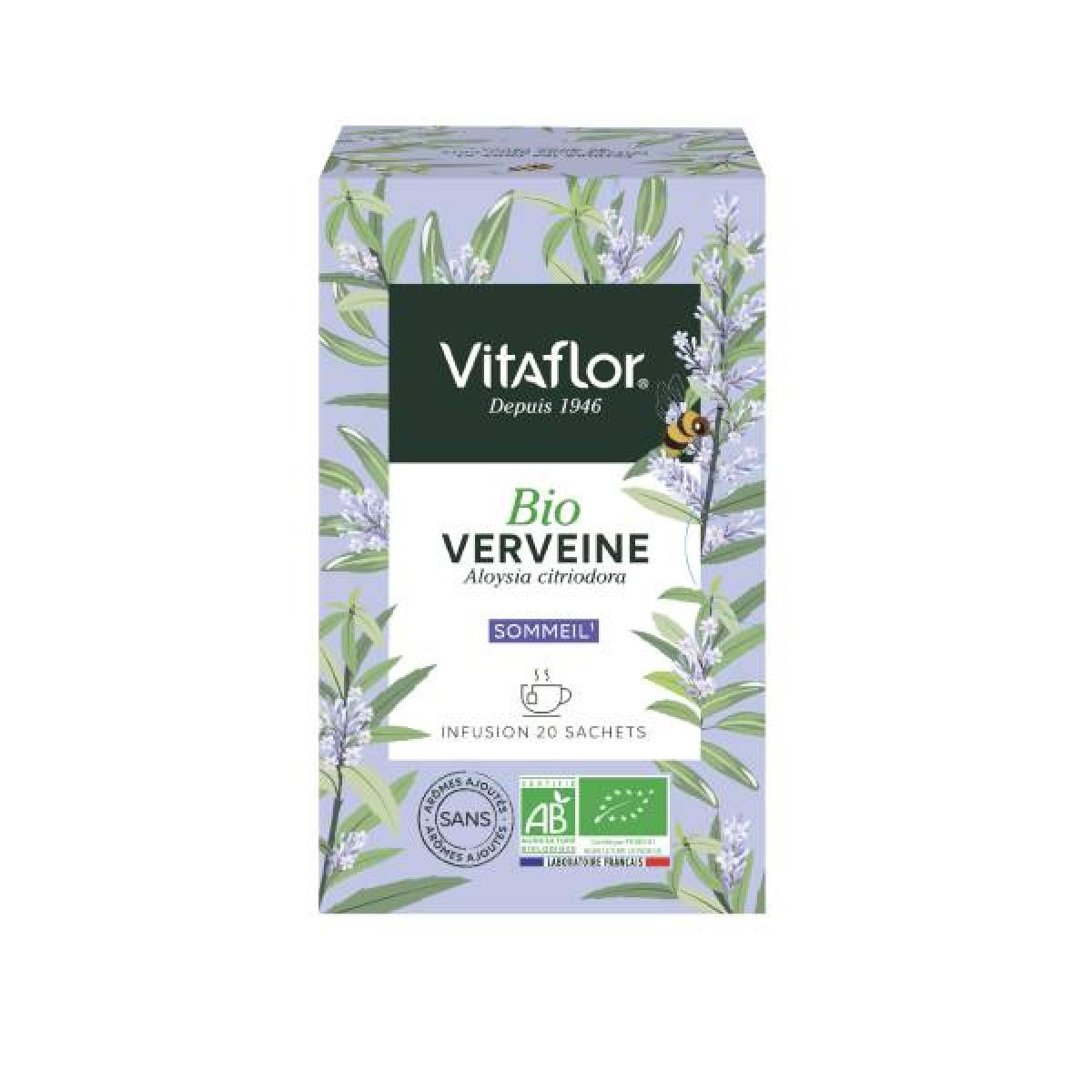 VITAFLOR Verveine Sommeil Bio Tisane 18 Sachets Parapharmacie