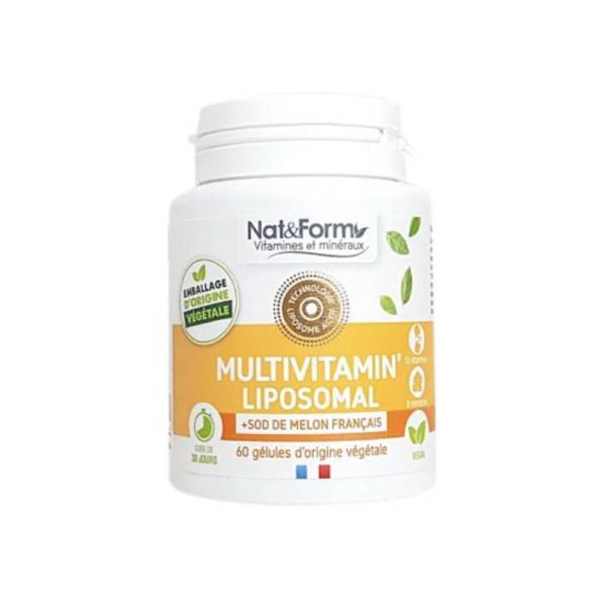 NAT FORM Vitamine C liposomale 500mg 60 gélules Parapharmacie