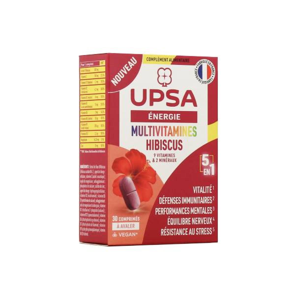 Upsa Nergie Multivitamines Hibiscus Comprim S Parapharmacie