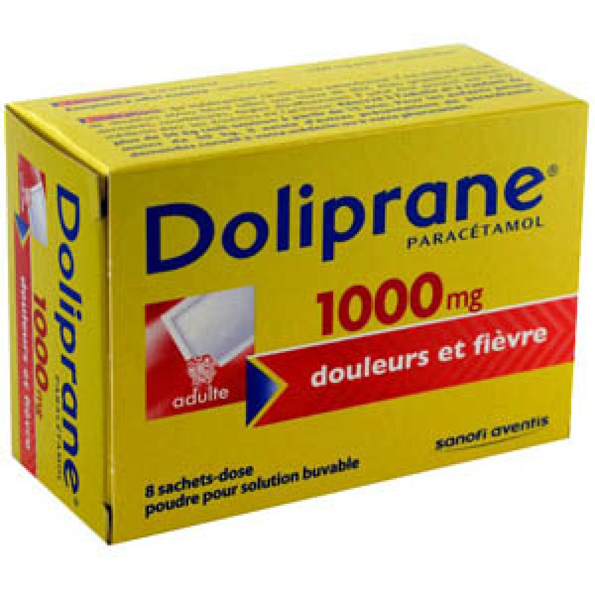 SANOFI Doliprane 1000mg 8 Sachets Buvables Sur Pharmarket