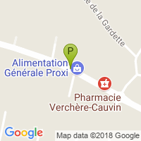 carte de la Pharmacie Verchere Cauvin