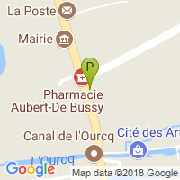 carte de la Pharmacie Aubert de Bussy Veronique