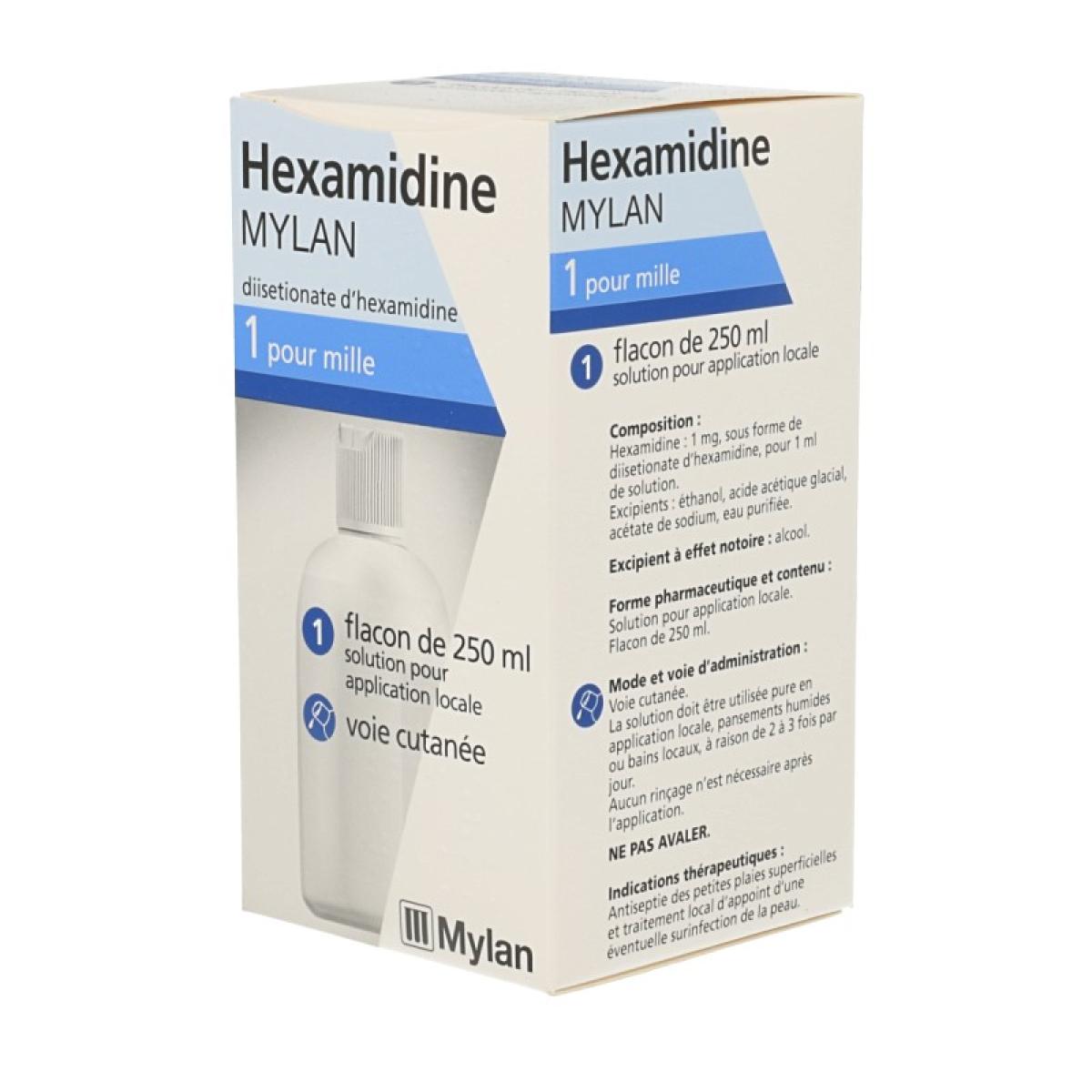 MYLAN VIATRIS Hexamidine 1 Pour Mille Solution Pour Application Locale   Mylan Hexamidine 1 Pour Mille Solution Pour Application Locale Flacon De 250ml F1200 F1200 