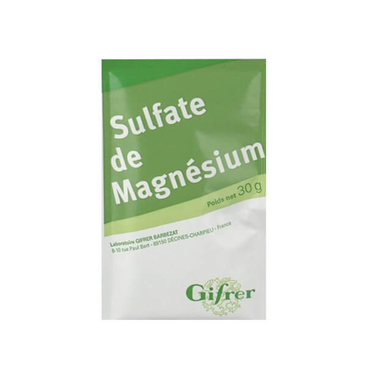 GIFRER Sulfate de magnésium sachet unitaire 30g - Parapharmacie ...