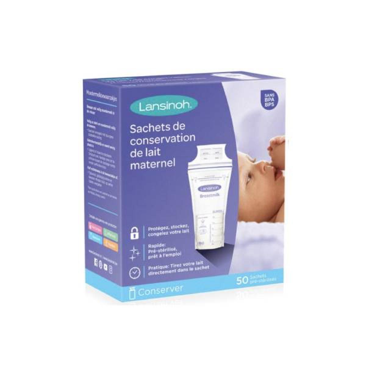 Lansinoh Sachets de conservation du lait maternel - 50 sachets - Pharmacie  en ligne