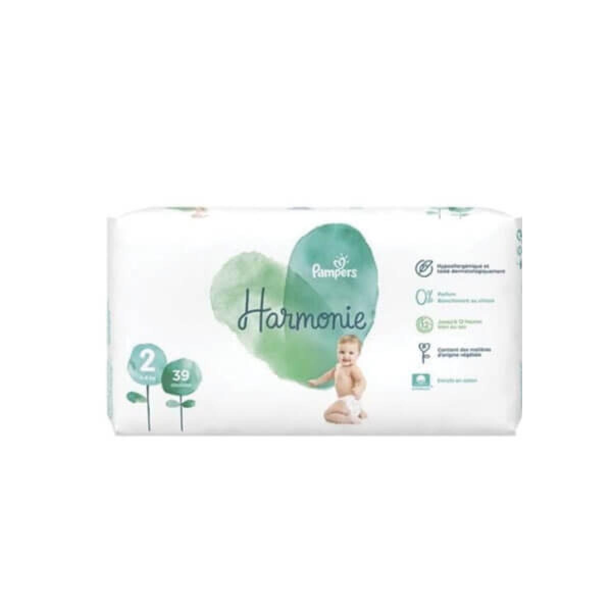 PAMPERS Harmonie 39 couches taille 2 (48kg) Parapharmacie Pharmarket