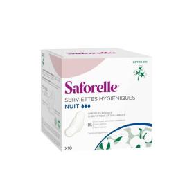 SAFORELLE 10 serviettes hygiéniques nuit