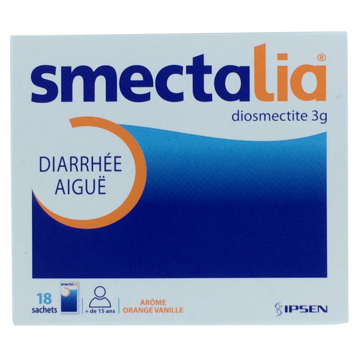 IPSEN Smectalia orange-vanille poudre 18 sachets - Médicaments 