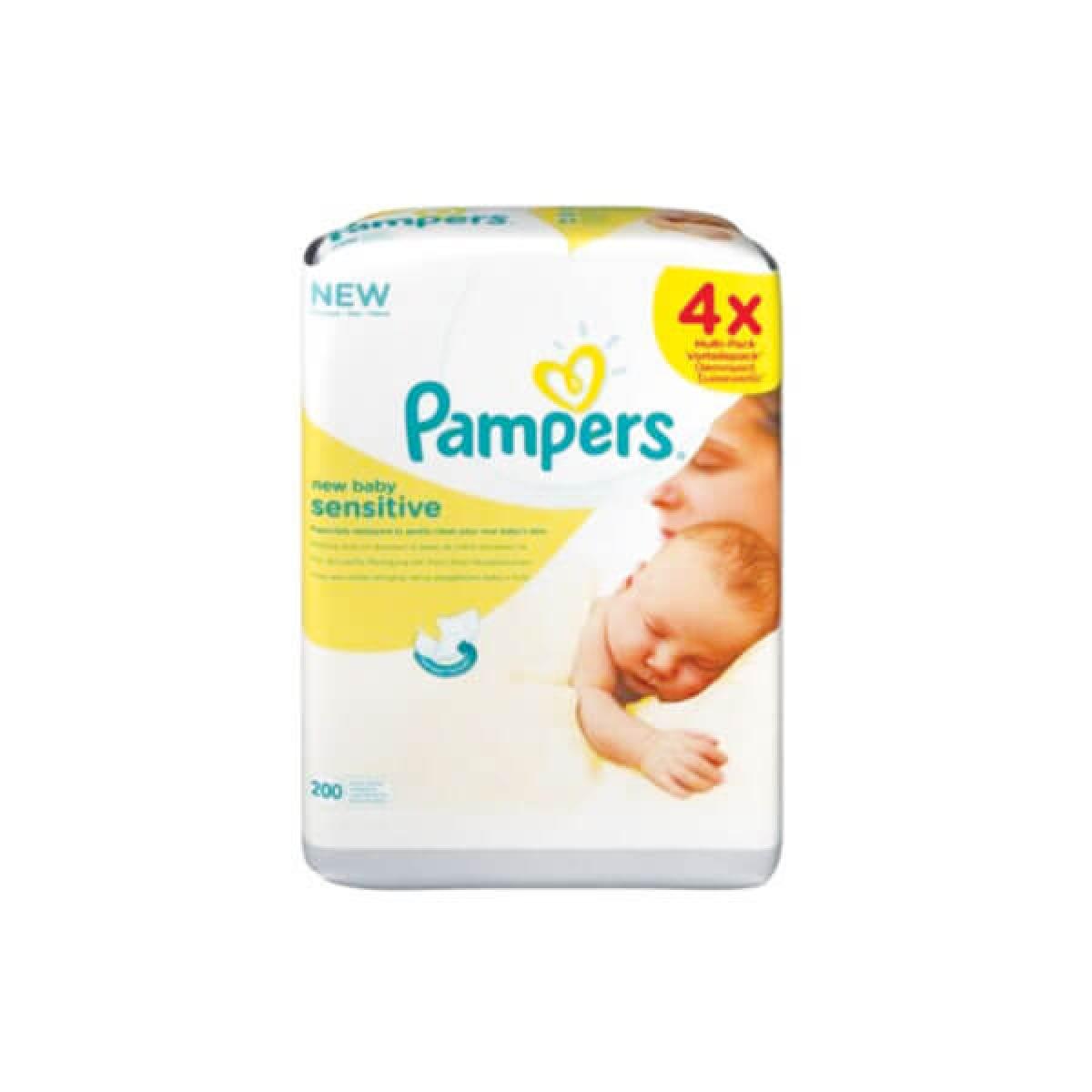 Pampers lingettes bébé new baby sensitive 4x50 lingettes - 200
