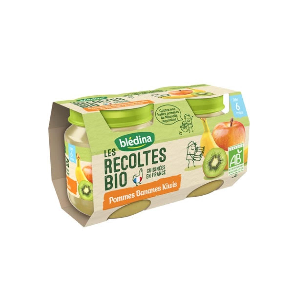 Bledina Les Recoltes Bio Pommes Bananes Kiwis Des 6 Mois 2x130g Parapharmacie Pharmarket