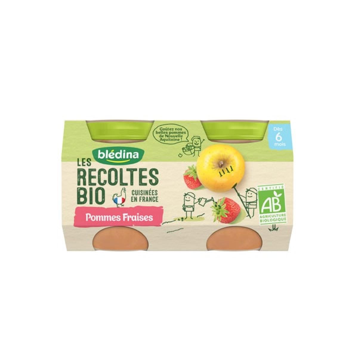 Bledina Les Recoltes Bio Pommes Fraises Des 6 Mois 2x130g Parapharmacie Pharmarket