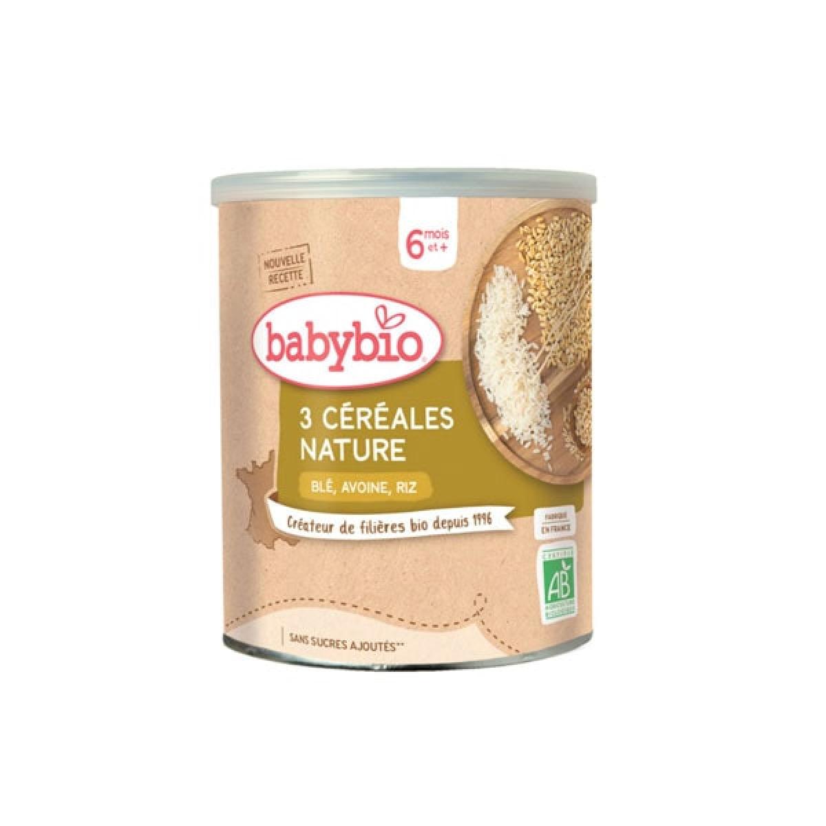 Babybio 3 Cereales Nature Bio 6 Mois Et 2g Parapharmacie Pharmarket