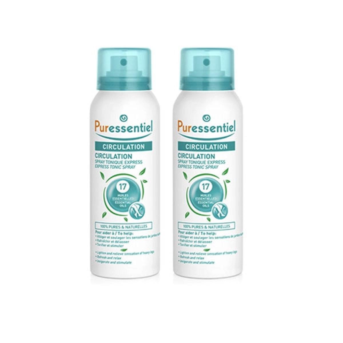 PURESSENTIEL Spray circulation 17 huiles essentielles 2x100ml