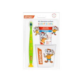 ELMEX Kit dentaire enfant bleu et jaune 0-6ans