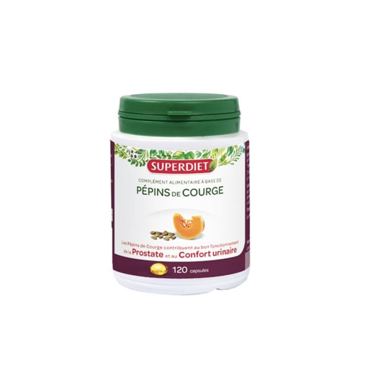 SUPER DIET Huile de pépin de courge 120 capsules - Parapharmacie