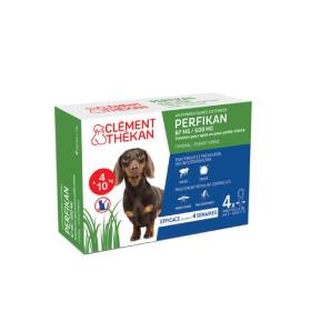 CLÉMENT THÉKAN Perfikan 67mg/600mg petits chiens 4-10kg 4 pipettes