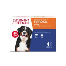 CLÉMENT THÉKAN Fiprokil 402mg très grands chiens 40-60kg 4 pipettes