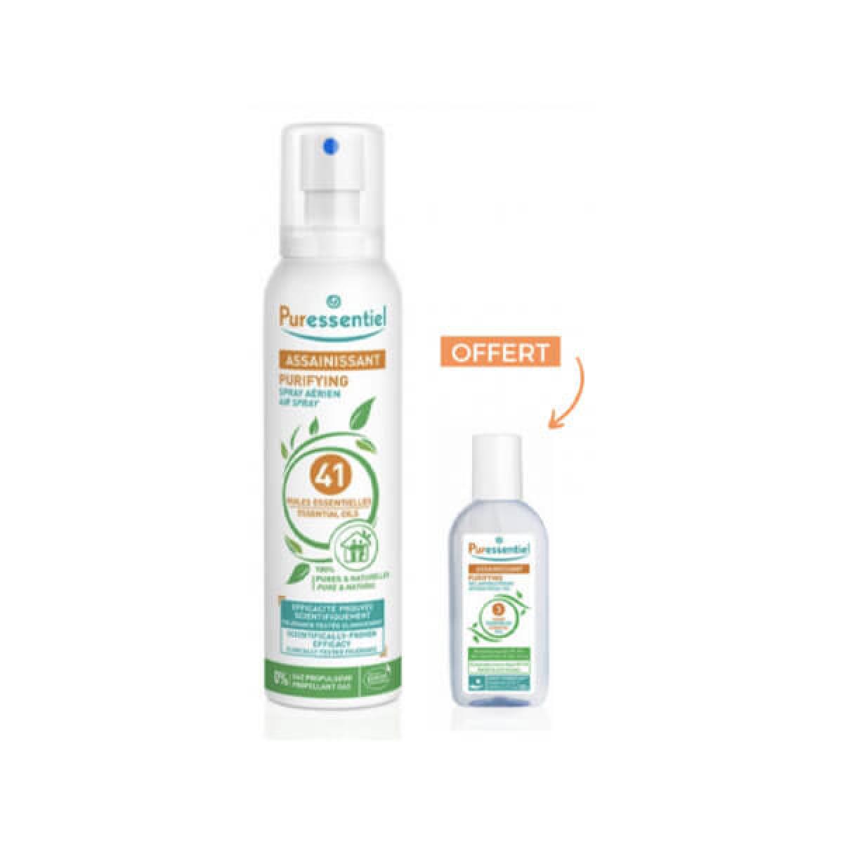 Puressentiel Assainissant Spray Aerien 200ml+Gel Antibacterien 80ml pack 