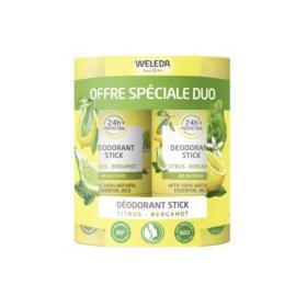 WELEDA Déodorant stick citrus bergamote lot 2x50g