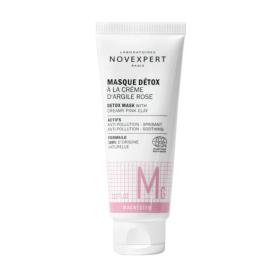 NOVEXPERT Magnésium masque détox à la crème d'argile rose bio 75ml