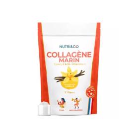 NUTRI & CO Collagène marin type I, II et III vitamine C goût vanille 180g