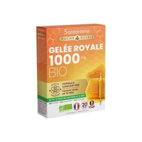 SANTAROME Ruche royale gelée royale 1000mg bio 20 ampoules