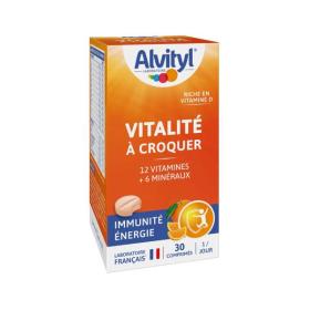 ALVITYL Vitalité à croquer goût orange 30 comprimés