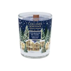 COLLINES DE PROVENCE Bougie de noël couronne de noël 75g