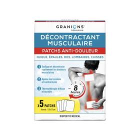 GRANIONS Décontractant musculaire 5 patchs anti-douleur