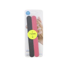 VITRY 10 limes à ongles sur bois noir rose 18cm