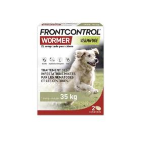 FRONTLINE Frontcontrol wormer vermifuge pour chiens 2 comprimés XL