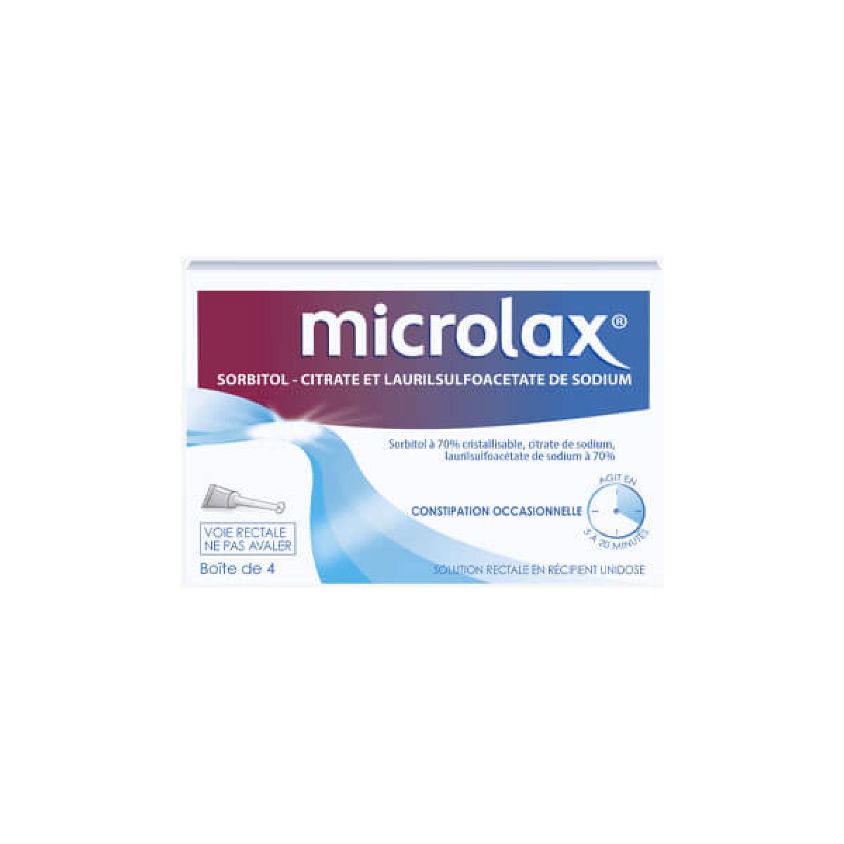 Johnson Johnson Microlax Sorbitol Citrate Et Laurilsulfoacetate De Sodium Solution Rectale En 4 Unidoses Medicaments Pharmarket