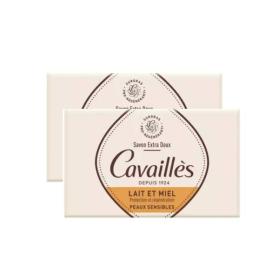 CAVAILLÈS Savon extra-doux lait et miel 2x250g