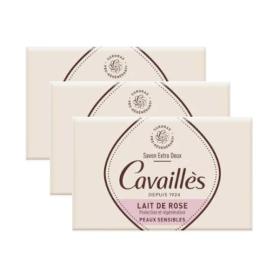 CAVAILLÈS Savon extra-doux lait de rose 3x250g