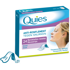 QUIES Anti-ronflement grandes bandelettes nasales x24