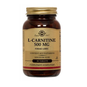 SOLGAR L-carnitine 500mg 30 tablets